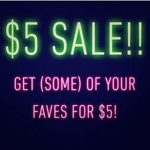 Anything listed $5 or less are final price
